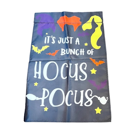 Hocus Pocus yard lawn flag. New. “ It’s just a bunch of Hocus Pocus “ - Picture 4 of 9